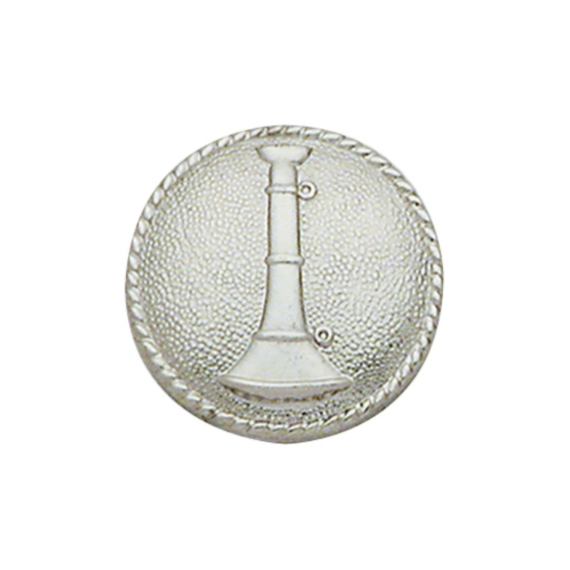 Insignia Circular Bugle: Oro o Plata, ¡Tu Estilo Brillante! Diseño Único, Calidad Premium. ¡Compra Ahora!
